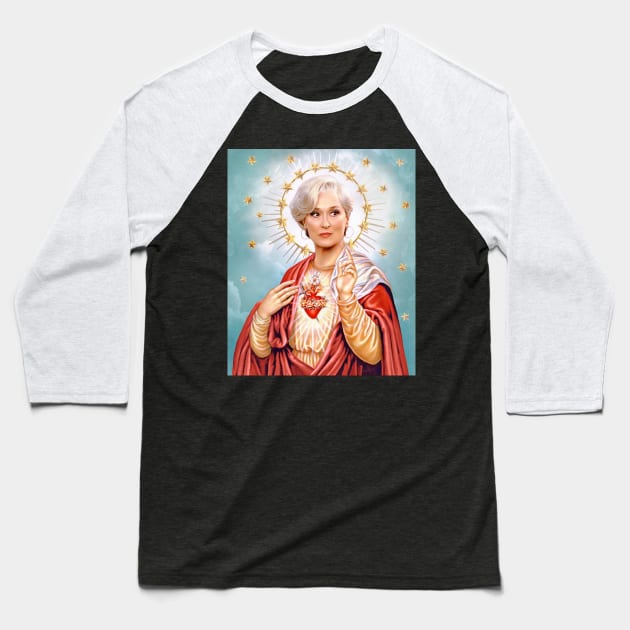 Saint Meryl Streep Baseball T-Shirt by Gedogfx